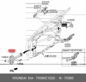 ОГРАНИЧИТЕЛЬ ДВЕРИ HYUNDAI/KIA 79380C1020 HYUNDAI KIA