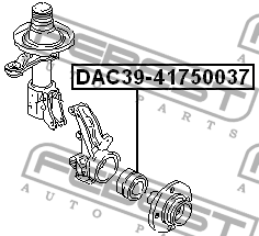 Подшипник ступицы передний AUDI A6 (4B/C5) 1997-2005 DAC39-41750037 DAC39-41750037 FEBEST