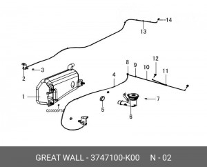 электродвигатель омывателя!\ Great Wall Hover 3747100-K00 GREAT WALL