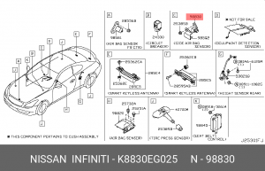 ДАТЧИК ПОДУШКИ БЕЗОПАСНОСТИ K8830-EG025 K8830-EG025 NISSAN