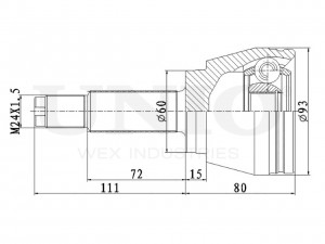 ШРУС внешний CVJ-20327 UNIO