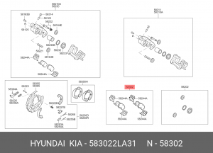 Колодки тормозные HYUNDAI i30 (07-) KIA Ceed (06-),Rio (05-),Cerato (09-) задние 583022LA31 HYUNDAI KIA