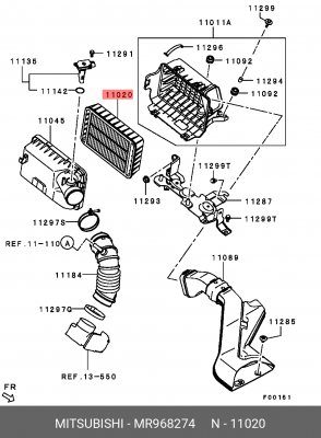 Фильтр воздушный MITSUBISHI ASX,Grandis (04-),Outlander (12-) OE MR968274 MITSUBISHI