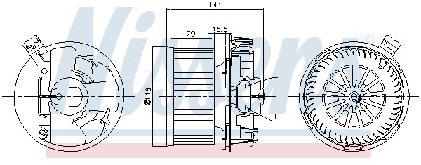 вентилятор отопителя! \ Nissan Mikra K12 03>/Note E11 06> 87209 NISSENS