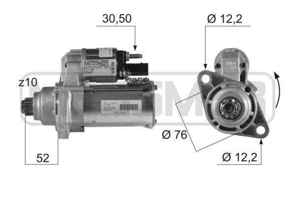 Стартер AUDI/VW 1.6 03-10 220447 220447 ERA