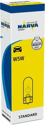 Лампа 12V W5W T10 W2.1x9.5d NARVA 171773000 NARVA
