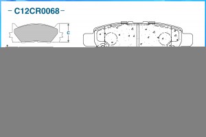 Тормозные колодки задние Low Metallic C12CR0068 C12CR0068 CWORKS