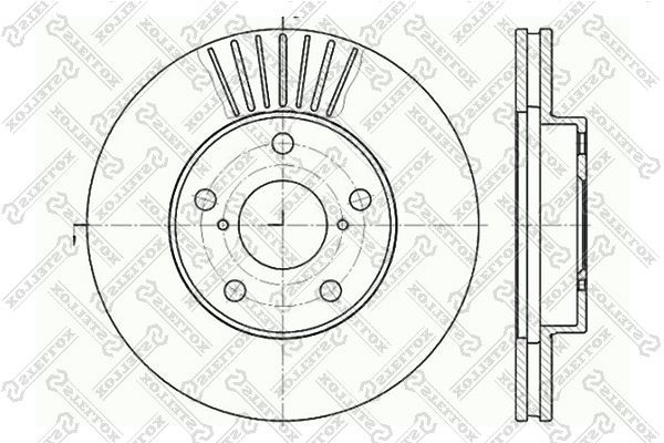 диск тормозной передний!\ Toyota RAV 4 all 00> 6020-4578V-SX STELLOX