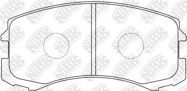 Колодки тормозные MITSUBISHI Lancer (95-) передние (4шт.) NIBK PN3462 NIBK