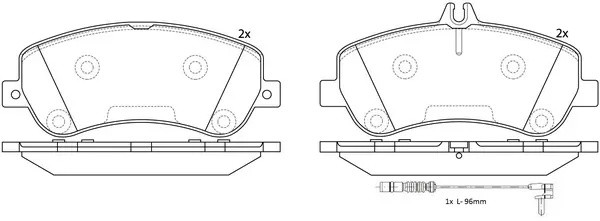 Колодки дисковые MERCEDES-BENZ GLK 220 2.2 08-/ GLK 280 3.0 08-11/ GLK 350 3.0 0 BP31459W SB NAGAMOCHI