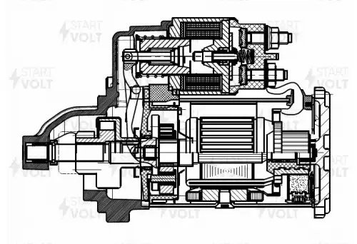 Стартер для а/м УАЗ Патриот 19- с дв. ЗМЗ-409 PRO 2,2кВт LSt 0313 LST 0313 START VOLT