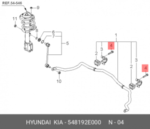 Болт М8 548192E000 HYUNDAI KIA