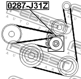 Ролик натяжной 0287-J31Z 0287-J31Z FEBEST