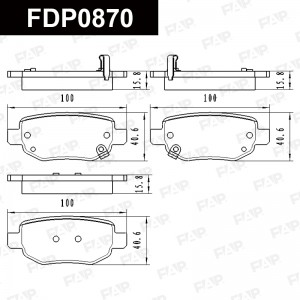 FDP0870 колодки дисковые задние!\ Cherry A3 M11/Arrizo 7E5/Qiyun 3/Tiggo T11/II  FDP0870 FAP