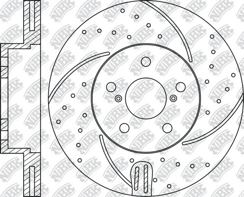 Диск тормозной SUBARU Forester (07-),Impreza (07-) передний (перфорированный) (1 RN1010DSET NIBK