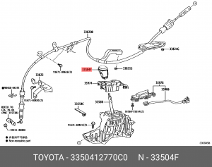РУЧКА КПП 33504-12770C0 33504-12770-C0 TOYOTA