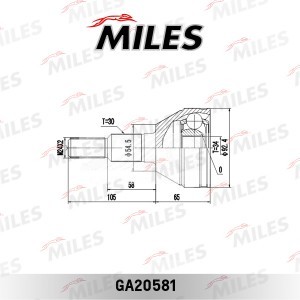ШРУС наружный CHEVROLET CAPTIVA 07-/OPEL ANTARA 06- 2.4-3.2 GA20581 GA20581 MILES