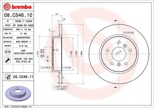 Диск тормозной 08.C546.11 08.C546.11 BREMBO