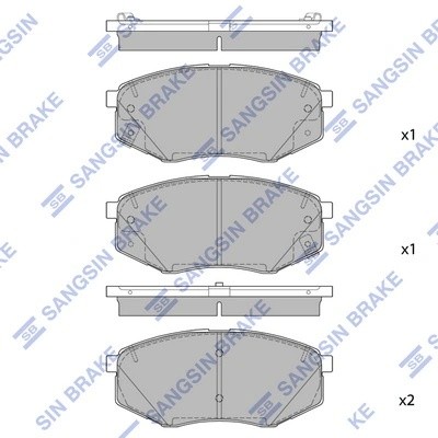 Колодки передние KIA OPTIMA 2.0 2015- SP1847 SP1847 SANGSIN