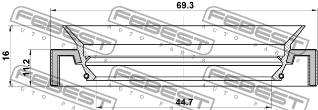 Сальник привода TOYOTA HILUX (2004-2012) 95HAY-46691119C 95HAY-46691119C FEBEST