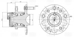Ступица Geely Coolray (19-) 2wd (задн. в сборе с подшип.) (MR 3001) MR3001 TRIALLI