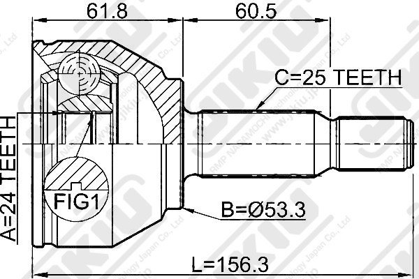 ШРУС JC51017 JC51017 JIKIU