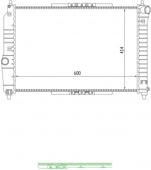 Радиатор охлаждения CHEVROLET Aveo/Kalos 05-DAEWOO Kalos 03- TGA1080 TGA1080 TATSUMI