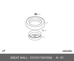 Болт крепления колеса запасного GREAT WALL/HAVAL 3101017XKY00A GREAT WALL