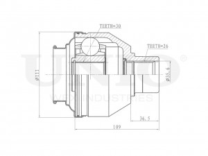 ШРУС внутренний CVJ-30114 UNIO