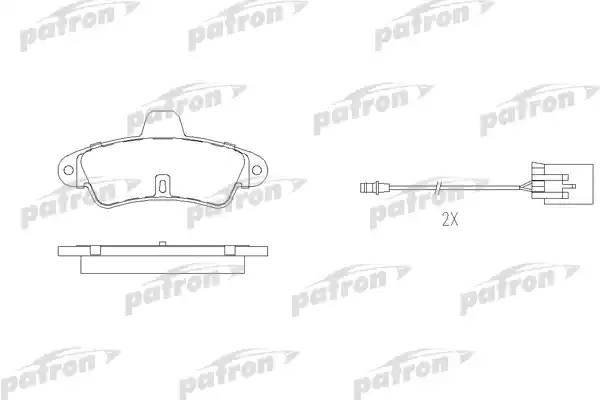 Колодки тормозные FORD Mondeo (93-96) задние (4шт.) PATRON PBP913 PATRON