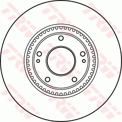 Диск тормозной HYUNDAI i30 (07-) KIA Soul,Ceed (13-) (1.6) (R16) передний (1шт.) DF4957S TRW