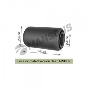 Сайлентблок 30*57*102 BPW (металл / резина / металл) 300.186 MANSONS