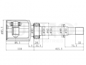ШРУС внутренний правый CVJ-30174 UNIO
