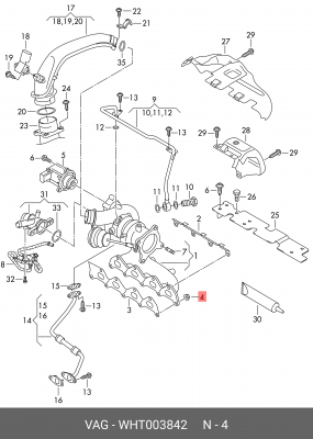 AUDI/SEAT/SKODA/VW М8*1,25 (ориг) WHT 003 842 VAG
