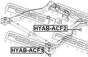 Сайлентблок подрамника HYAB-ACF1 HYAB-ACF1 FEBEST