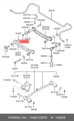 Гайка HYUNDAI KIA OE 1346812007K HYUNDAI KIA
