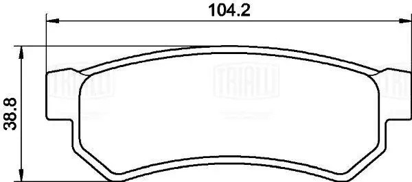 Колодки торм. Chevrolet Lacetti (04-) диск. зад. (после 2007 г/в) (керам.) (PF 0 PF0571CR TRIALLI