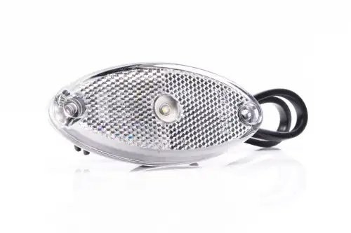 фонарь габаритный! белый LED 12-36V овальный 102.4x45.2 с кабелем 0.5м\ FT061BLED FRISTOM