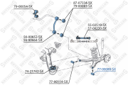 сайлентблок задн. рычага!\ Opel Vectra 2.0-2.5 88-95/Omega 86> 7700080SX STELLOX
