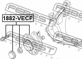 Ступица передняя CADILLAC BLS 2006-2009 1882-VECF 1882-VECF FEBEST