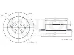 Диск тормозной задний BRD-20081 UNIO