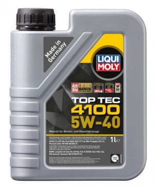 LiquiMoly 5W40 Top Tec 4100 (1L) масло мотор.!син.\API SM/CF,ACEA A3-04/B4-04/C3 7500 LIQUI MOLY