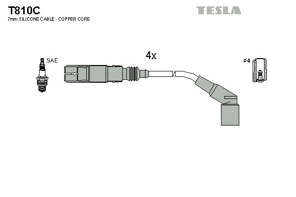 к-кт проводов!\ BMW E46 1.6-1.8i 98> T810C TESLA