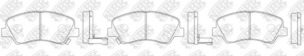 Колодки тормозные HYUNDAI Solaris (11-) KIA Rio (11-) передние (4шт.) NIBK PN0537 NIBK