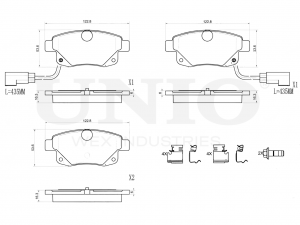 Колодки тормозные диск. задние с датчиком BRP-20221 UNIO