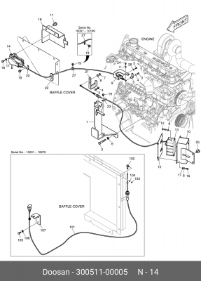 300511-00005 Мотор остановки двигателя 300511-00005 DOOSAN
