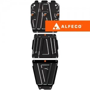 Комплект защиты днища для Suzuki Grand Vitara 2005-, V-все, из 3-х частей (сталь ALF23010203ST ALFECO