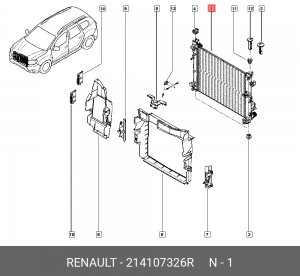 РАДИАТОР 214107326R 214107326R RENAULT
