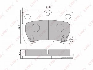 Колодки тормозные дисковые задние BD-7544 LYNXAUTO