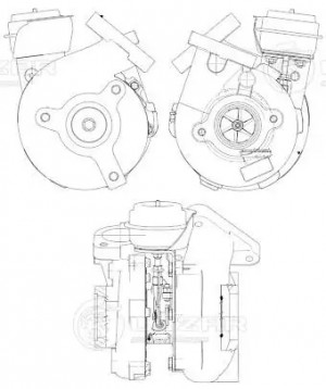 Турбокомпрессор для а.м Nissan Pathfinder (05-),Navara (05-) 2.5D ,YD25DDTi] (ти LAT1401 LUZAR